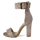 22 New Wedding Shoes Dinner Summer Toe Lichen Sexy Hollow Thick High Heel Sandals Foot Buckle Band HZ0115
