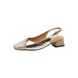 Great-Looking Retro-Print New Chinese Style Head Sandals Women 2025 Summer Color Coarse Back Empty Single Shoes HZ0115