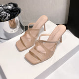 2025 Summer New French High Heels French Sexy Heel High Heel Super Fire Fine Heel Cross With Sandals HZ0115