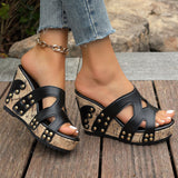 Hot-Sold Rivet Sandals Womenwisheaby Large Size Women's Shoes HZ0115