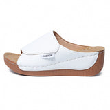 Large-Size Thick-Bottomed Slippers Women's 2025 New Summer Simple Fashion Fish Mouth Slope And Slippers Women's Shoes HZ0115
