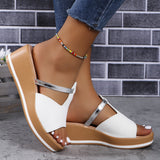 2025 New Summer Women's Slope And Thick-Bottomed Slippers Large-Size Thick-Bottomed Plus Casual Slippers Women's Shoes HZ0115