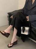 Small Height Height Leopard-Print Thighs Tug Woman Summer Wear Thick Bottom Slopes And High Heels Thick Heel Roman Sandals HZ0115