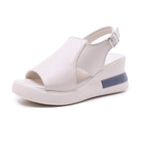 Women's Slope Sandals 2025 New Summer Thick-Soled Fish-Mouthed Sandals Large-Size Thick-Sed Women's Shoes HZ0115