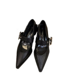 Sharp High-Heeled Black Mary Jane Single Shoes Women's Shoes 2025 New Spring And Autumn Winter French Retro Small Leather Shoes HZ0115