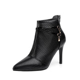 Fine And Fashion Boots Women's Ultra-High And Short Boots 2025 New Pointed Linge Leather Autumn And Winter Thin Velvet Women's Boots HZ0115