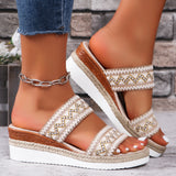 2025 Summer New Slope And Thick-Soled Women's Shoes Plus-Size With Casual Slope And Slippers HZ0115