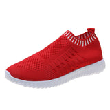 New Hot Flying Weaving Lightweight Sports Casual Shoes Round Head Fashion Size 43 Women's Single Shoes HZ0115