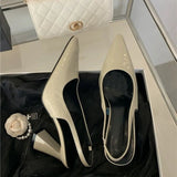 The New Women's Shoes In The Summer Of 2025 Simple Classic Back Empty Bag Head Thick Heel Korean Version Of High-Heeled Single Sandals HZ0115