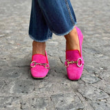 Spring 2025 New Fashion Flat Bottom 40-43 Large Size Ebay Metal Fastener Round Head Lefu Shoes HZ0115