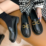Single-Shoe Women 2025 Autumn And Winter New Chain Middle School Mother Flat Slacker Pedal Pedalle Lep Shoes HZ0115