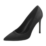 Solid Women's Shoes 2025 New Spring And Autumn OL Professional Hanfu Fashion Single Shoes Children Pointed High Heels HZ0115