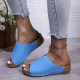 2025 Spring And Summer New Cool Drag Women Wear Women's Shoes Comfortable Slope And Thick-Bottomed Slippers Women HZ0115