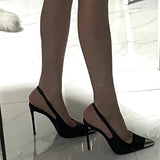 Large-Size Women's Shoes 41-42 Metal Iron-Headed Leopard Print Fine Tip High Heels Women's Niche Design Light-Mouthed Sandals HZ0115