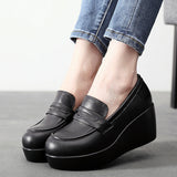 Cows And English Wind Small Leather Shoes Waterproof Table Women's Shoes Pine Sole Single Shoes Autumn Plus Velvet Tung Leoptium Pedalle Limousle HZ0115