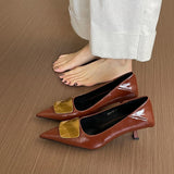 French Pointed High-Heeled Shoes Women's Shoes In The Spring Of 2025 New Niche Design Temperament Fine Heel Single Shoes HZ0115