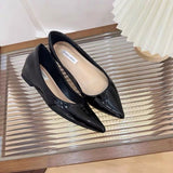 Naked Flat Shoes Women 2025 Spring And Autumn New High-End Commuting Fashion Single Shoes French Light Tip Low Heels HZ0115