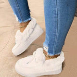2025 Autumn And Winter Women's Cotton Boots Plus Thick Low Help To Keep Warm Wool Cotton Shoes Popular HZ0115