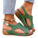 2025 New Summer Women's Sandals Large-Size Leisure Slope And Thick-Soled Loose Tight With Fish Mouth Sandals Women HZ0115