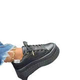 Summer New Large-Size Single-Shoe Women's Round Head Thick Sole Casual Sticky Shoes Single Shoes HZ0115