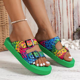 2025 Thick Bottom Slippers Women Women Women Slippers Large Belt Buckle Soft Base Color Slippers Women HZ0115