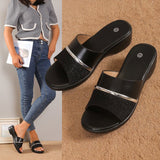 Large-Size Thick-Bottomed Toe Slippere Female Slope And Cold Slippers HZ0115
