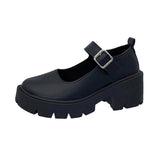 Single-Shoe Women's 2025 New Mary Jane Women's Shoes Thick Heel Thick-Soled JK Uniform Single-Shoe High-Heeled Women's Retro English Style HZ0115