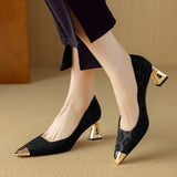 French Temperament High Heels Women 2025 Spring New Light Mouth Single Shoes Small Fragrant Leopard Pattern Evening Shoes HZ0115