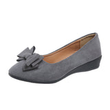 2025 New Spring And Autumn Single Shoes Women's Shallow Bows Work Shoes Large-Size Comfortable Slopes And Mother Shoes HZ0115