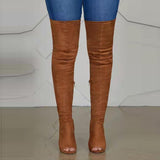 Xiyin New Lady Over Knee Boots Side Zipper Fish Mouth High Fine And Large Size Over Knee Elastic Boots HZ0115