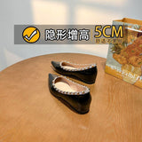 Mary Jane Small 5Cm High Rivet Tip Single Shoes Women 2025 New One-Legged Stubble Shoes HZ0115