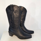WISH 2025 Autumn And Winter New Head Embroidery Line In The Coarse And Ladies Large Size Sleeve Western Boots HZ0115