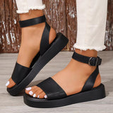 2025 New Ladies Summer Flat Shoes Large-Size Leisure Sandals Fashion Flat Sandals HZ0115