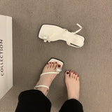 French High-End Pearl Cover Silver Sandals Women Summer 2025 New One-Word Buckle With Beautiful Fairy Shoes HZ0115