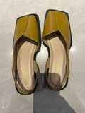 2025 Summer Bag Head A Cool Single Shoes Children Square Grandmother Shoes A Foot Lazy Bean Sandals Women HZ0115
