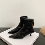 Sharp-Headed And Thin Boots 2025 Winter With Short Boots Plus Velvet Chelsea Boots HZ0115