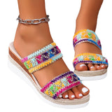 2025 Summer New Slope And Thick-Soled Women's Shoes Plus-Size With Casual Slope And Slippers HZ0115