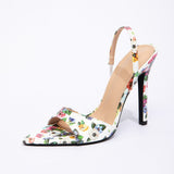 Women's Sharp Print With Back Ankle With Fine Heel Sandals Women's Gorgeous High Heels HZ0115