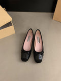 Inner Height French Small Red Single Shoes Women's Shoes Spring And Autumn 2025 Summer Bow Ballet Gentle Evening Shoes HZ0115