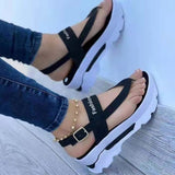 New Sandals Women Autumn Summer Lady's Toe-Sleet Thick Soles Increase High-Color Casual Large-Size Women's Shoes HZ0115