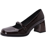 Spring And Summer 2025 New French Retro Niche Design Fashion With Square Head High With Mary Jane Single Shoes HZ0115