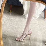 Sandals Women 2025 New Golden High-Heeled Sandals Dew With Buckle Heel Dress High Heels Fairy Wind HZ0115