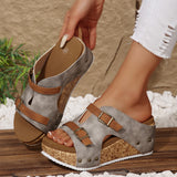 Large-Size Thick Bottom Slope With One Word With Slippers 2025 Summer New Buckle With Light Soaked Beach Toe Women's Shoes HZ0115