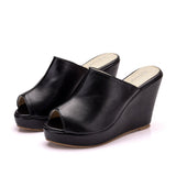 10 Cm Fish Mouth Slope With Large-Size Cool Slippers Waterproof Table Sandals Roman Sandals New Wish HZ0115