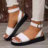 2025 New Ladies Summer Flat Shoes Large-Size Leisure Sandals Fashion Flat Sandals HZ0115