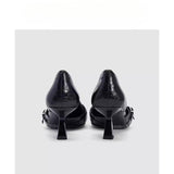 High-Heeled Women's 2025 Spring New Multi-Buckle Women's Shoes Fashionable Temperament Pointed Kitten Heel Single Shoes HZ0115
