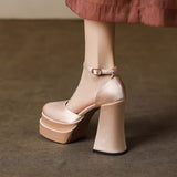 Not Tired Of The Main Wedding Wedding Shoes Artifact 2025 New Small Thick Heel Waterproof High Heels High Heels Engaged Banquet Shoes HZ0115