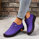Fashion Single Shoes 2025 Autumn New Soft Back Hand Sewing Large-Size Casual Women's One-Legged Lazy Shoes HZ0115
