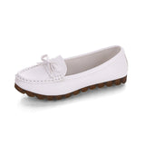 Bean Shoes Women Spring New Flat Single Shoes Soft Sole Lazy One Foot Mother White Nurse Shoes HZ0115