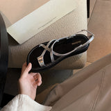 Cross-Buckled-Banded Toe Sandals Women In The Summer Of 2025 Wear A Small Holiday Wind Thick Cool Slippers HZ0115